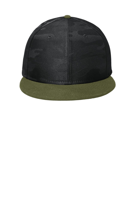 New Era- New Era ® Camo Flat Bill Snapback Cap NE407-Medtech- 1