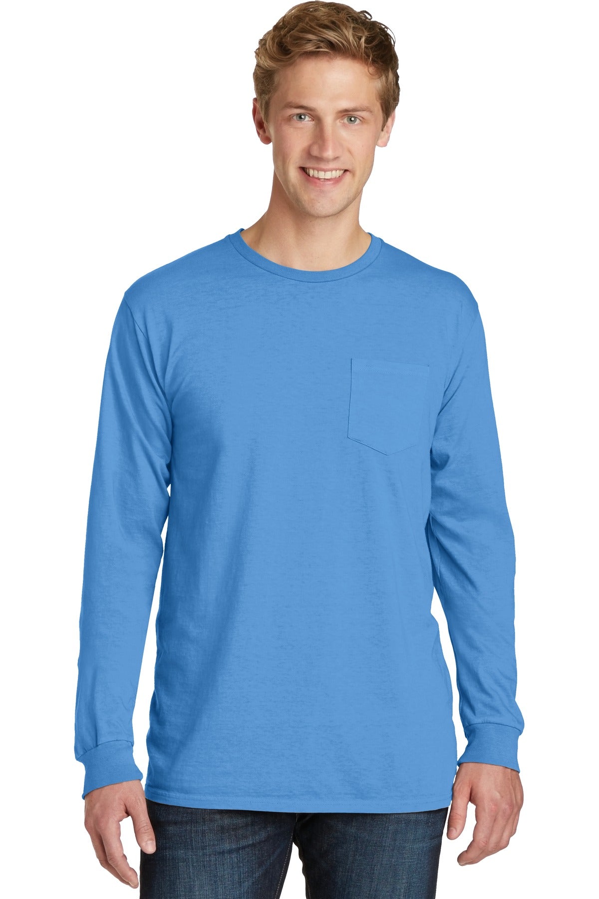 Port & Company- Port & Company® Beach Wash® Garment-Dyed Long Sleeve Pocket Tee PC099LSP-Medtech- 3