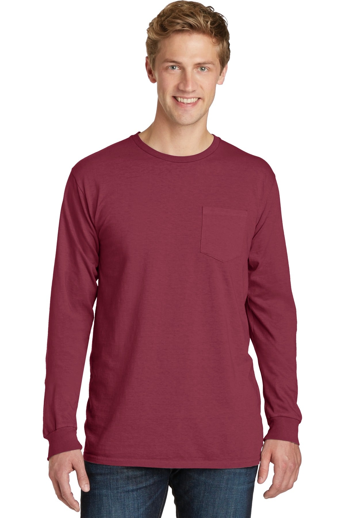 Port & Company- Port & Company® Beach Wash® Garment-Dyed Long Sleeve Pocket Tee PC099LSP-Medtech- 6