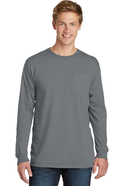 Port & Company- Port & Company® Beach Wash® Garment-Dyed Long Sleeve Pocket Tee PC099LSP-Medtech- 9