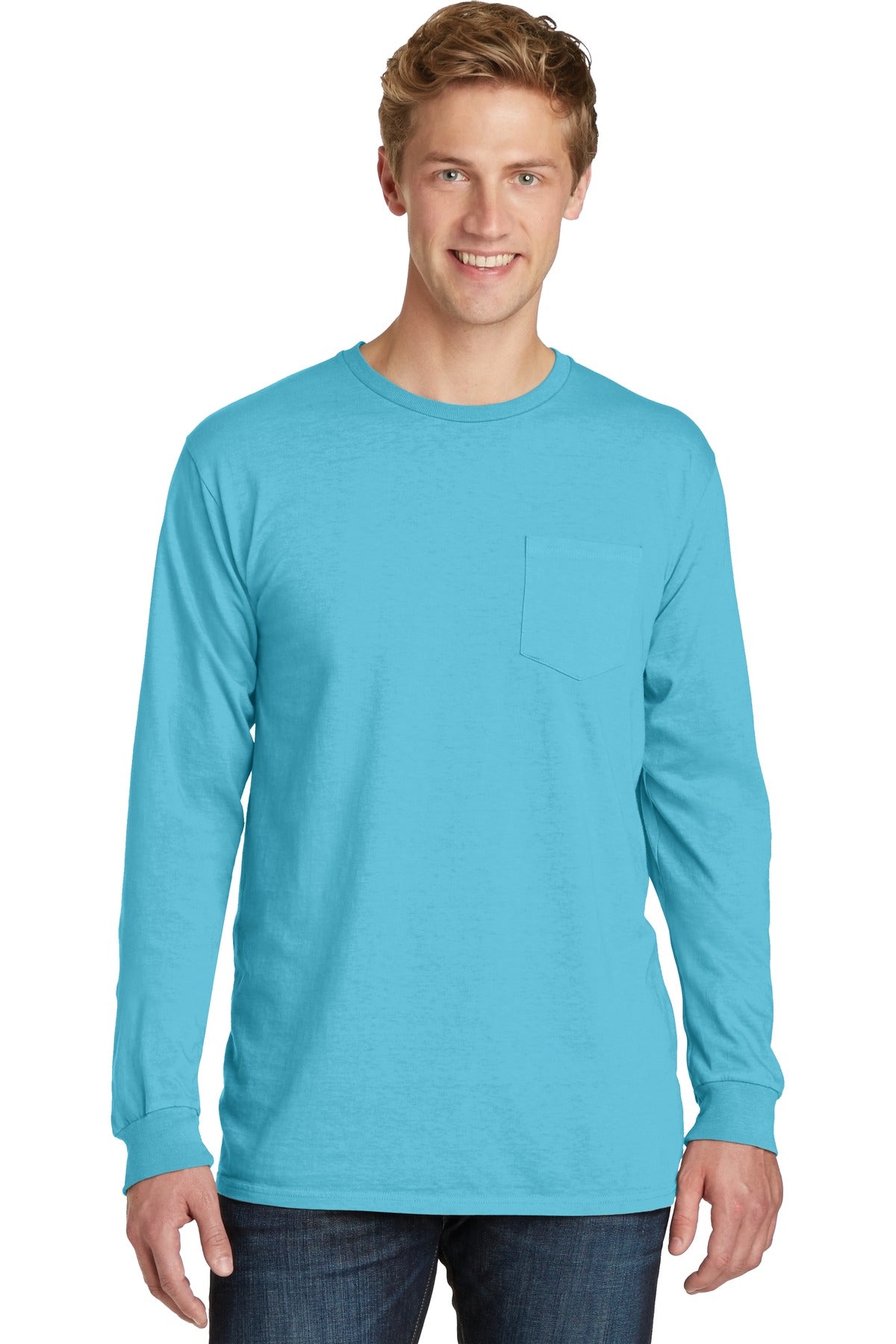 Port & Company- Port & Company® Beach Wash® Garment-Dyed Long Sleeve Pocket Tee PC099LSP-Medtech- 11