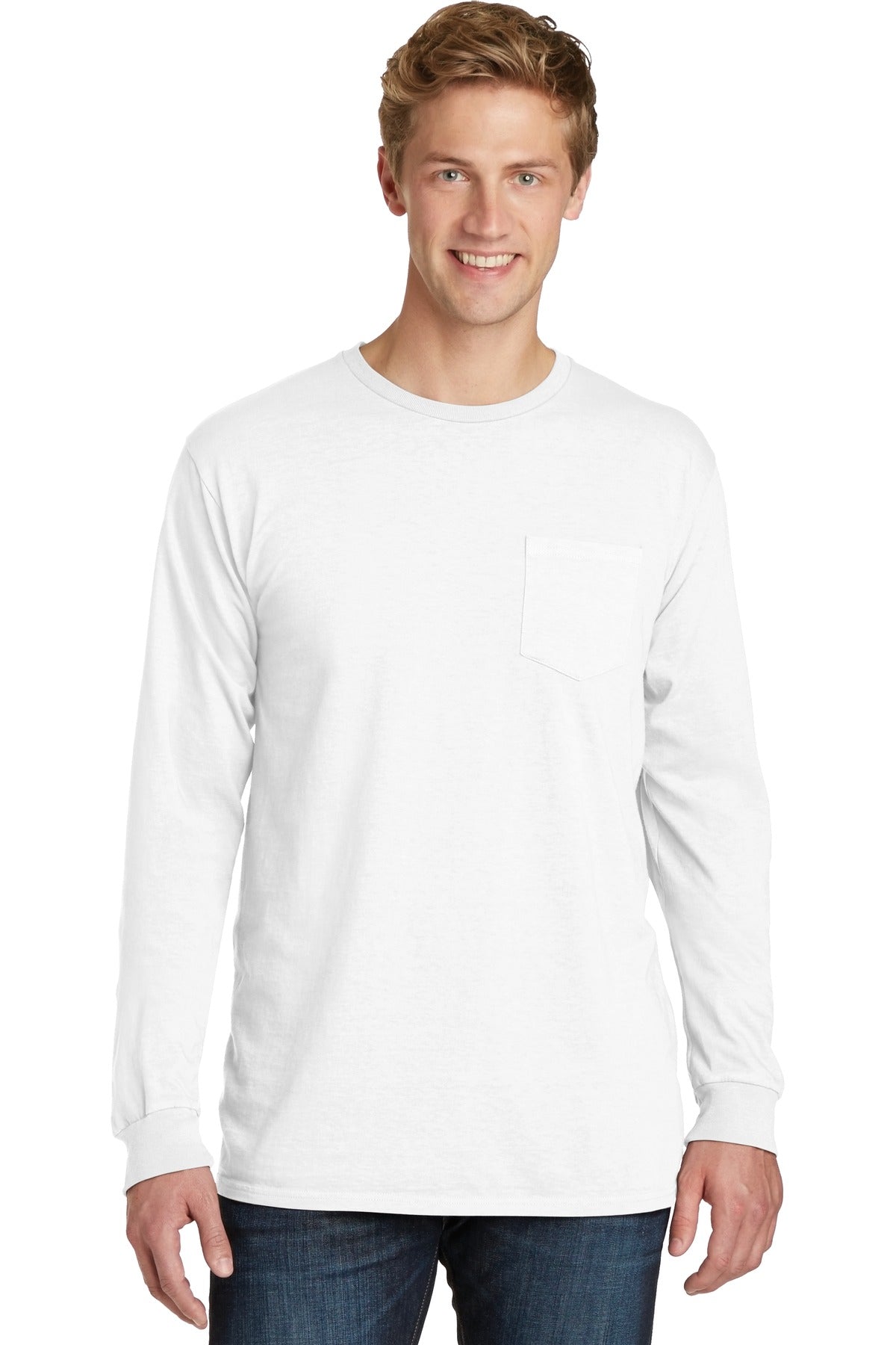 Port & Company- Port & Company® Beach Wash® Garment-Dyed Long Sleeve Pocket Tee PC099LSP-Medtech- 12