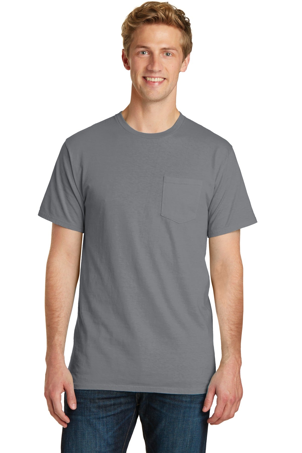 Port & Company- Port & Company® Beach Wash® Garment-Dyed Pocket Tee. PC099P-Medtech- 6