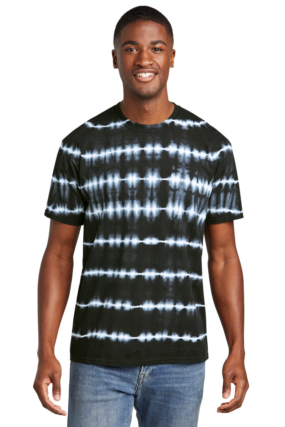 Port & Company- Port & Company® Allover Stripe Tie-Dye Tee PC142-Medtech- 1