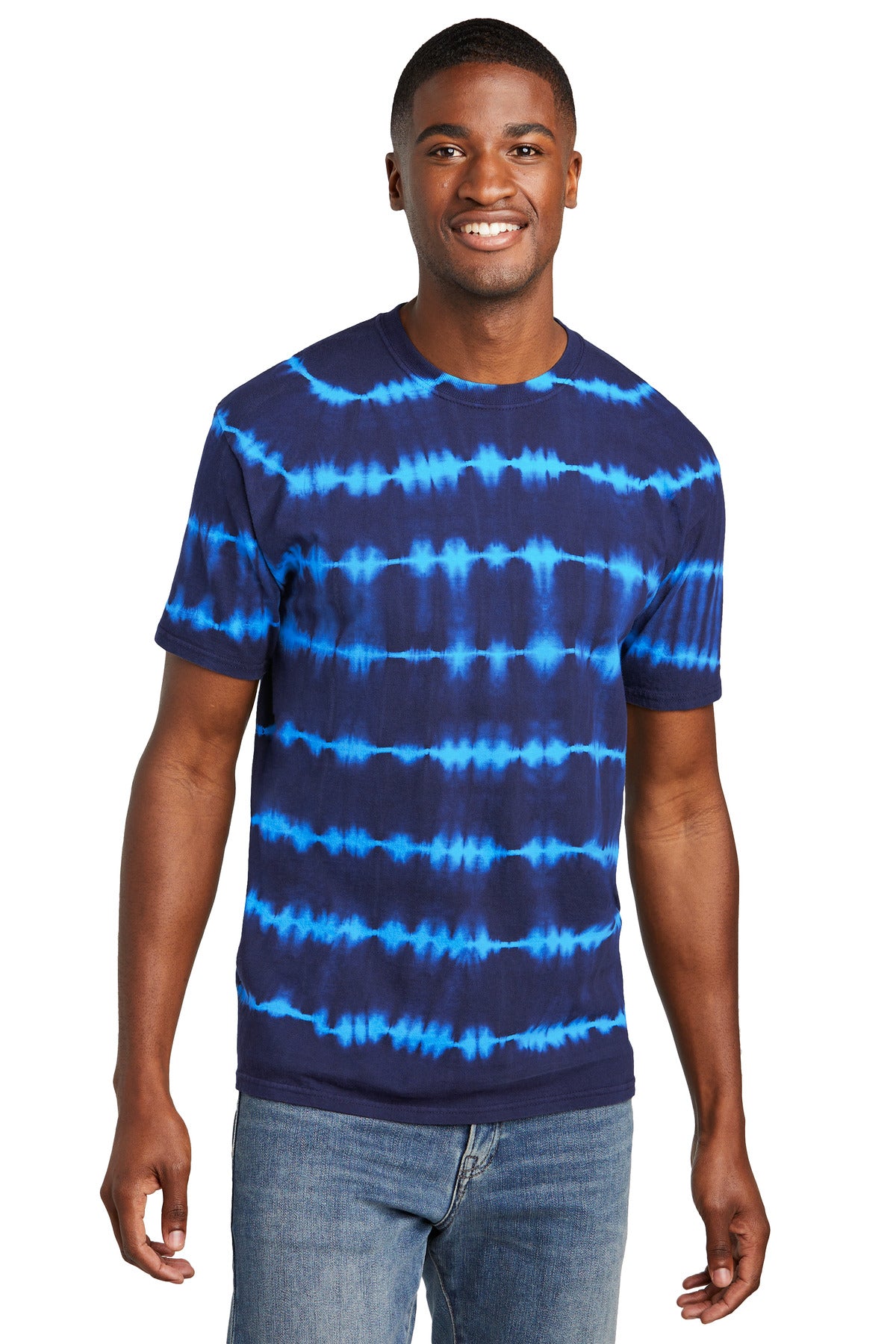 Port & Company- Port & Company® Allover Stripe Tie-Dye Tee PC142-Medtech- 6