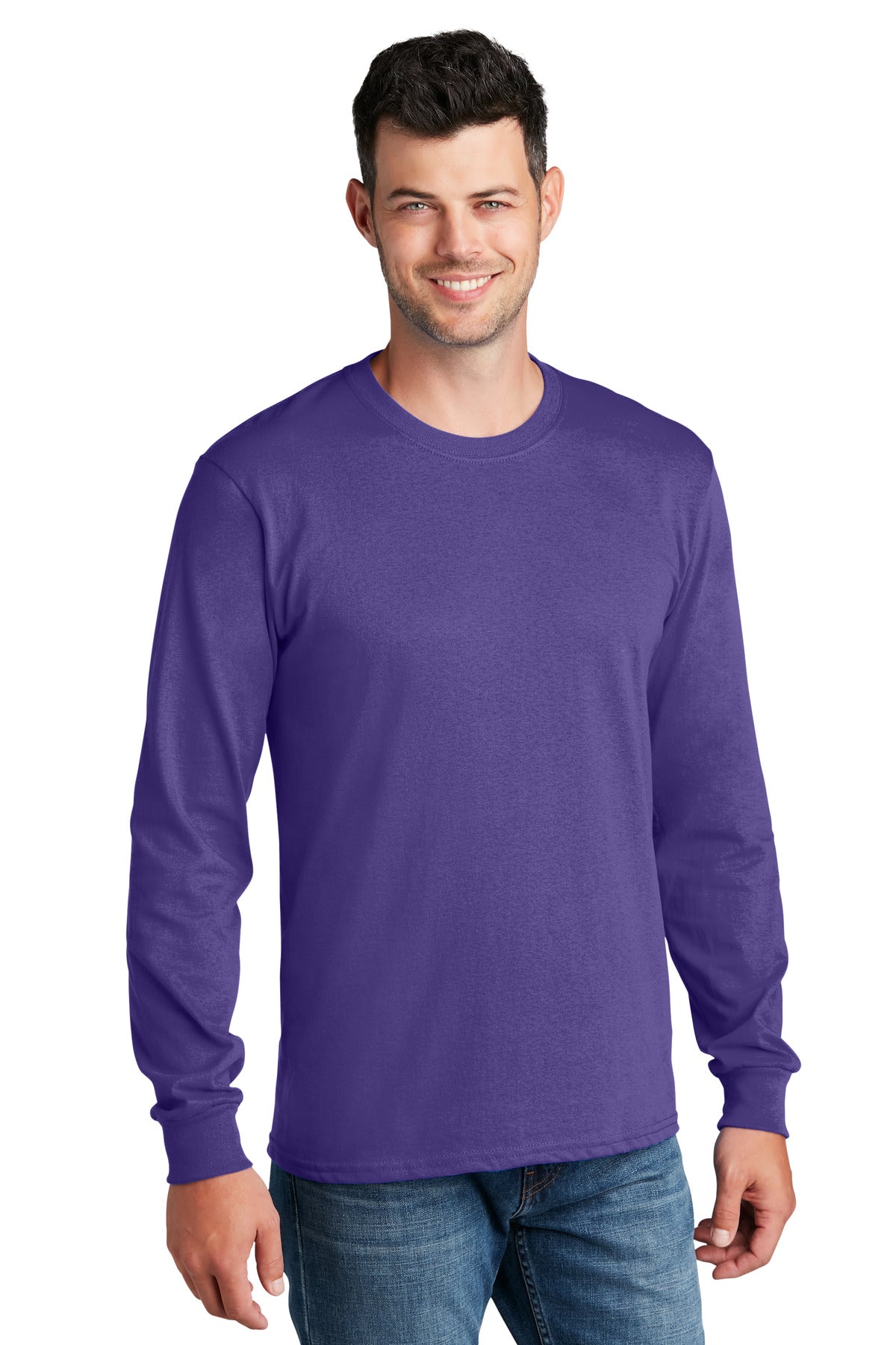 Port & Company- Port & Company® - Long Sleeve Core Cotton Tee. PC54LS-Medtech- 16