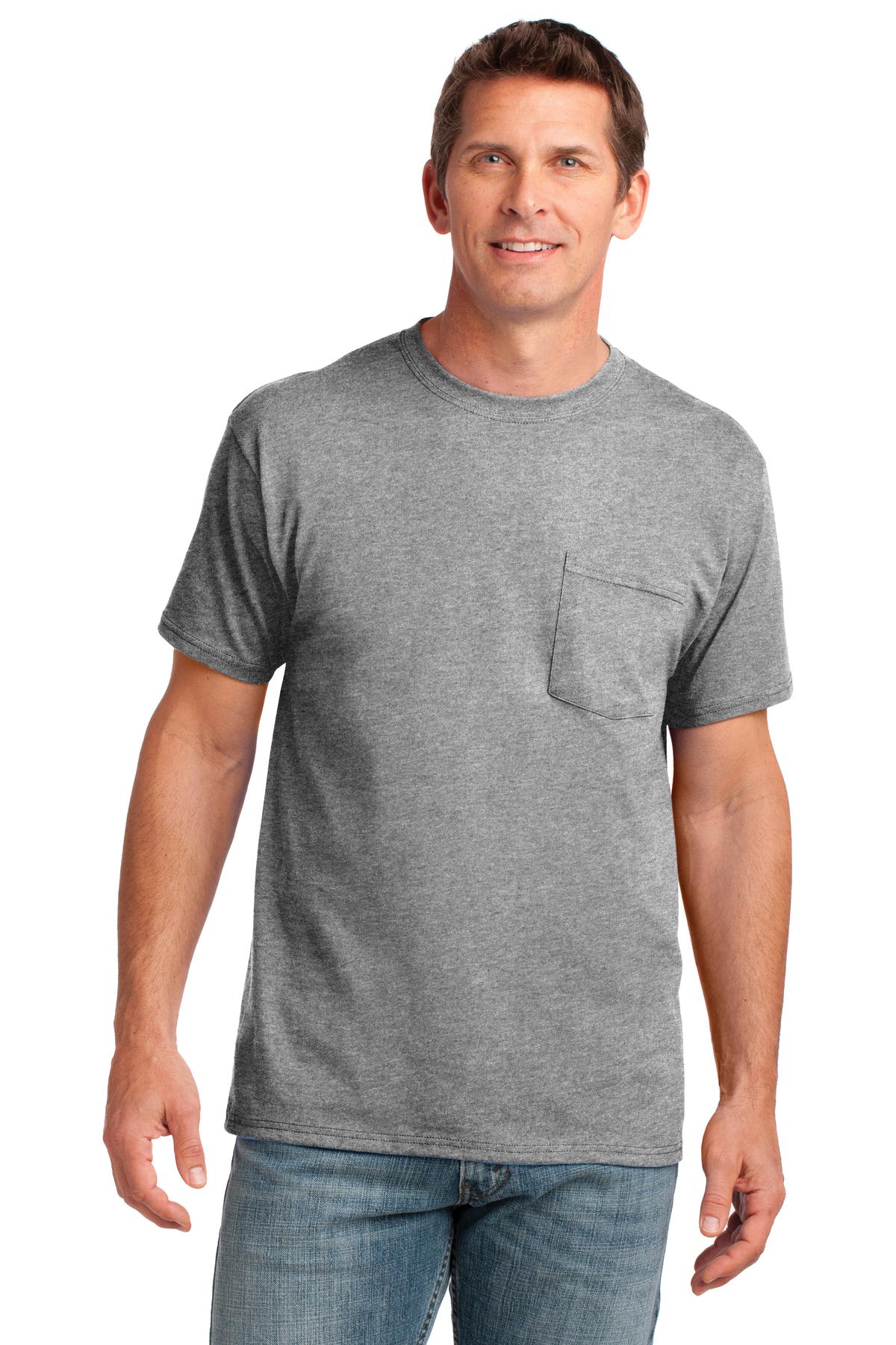 Port & Company- Port & Company® Core Cotton Pocket Tee. PC54P-Medtech- 2