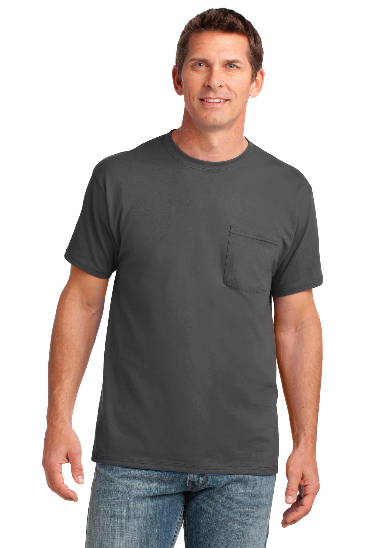 Port & Company- Port & Company® Core Cotton Pocket Tee. PC54P-Medtech- 4