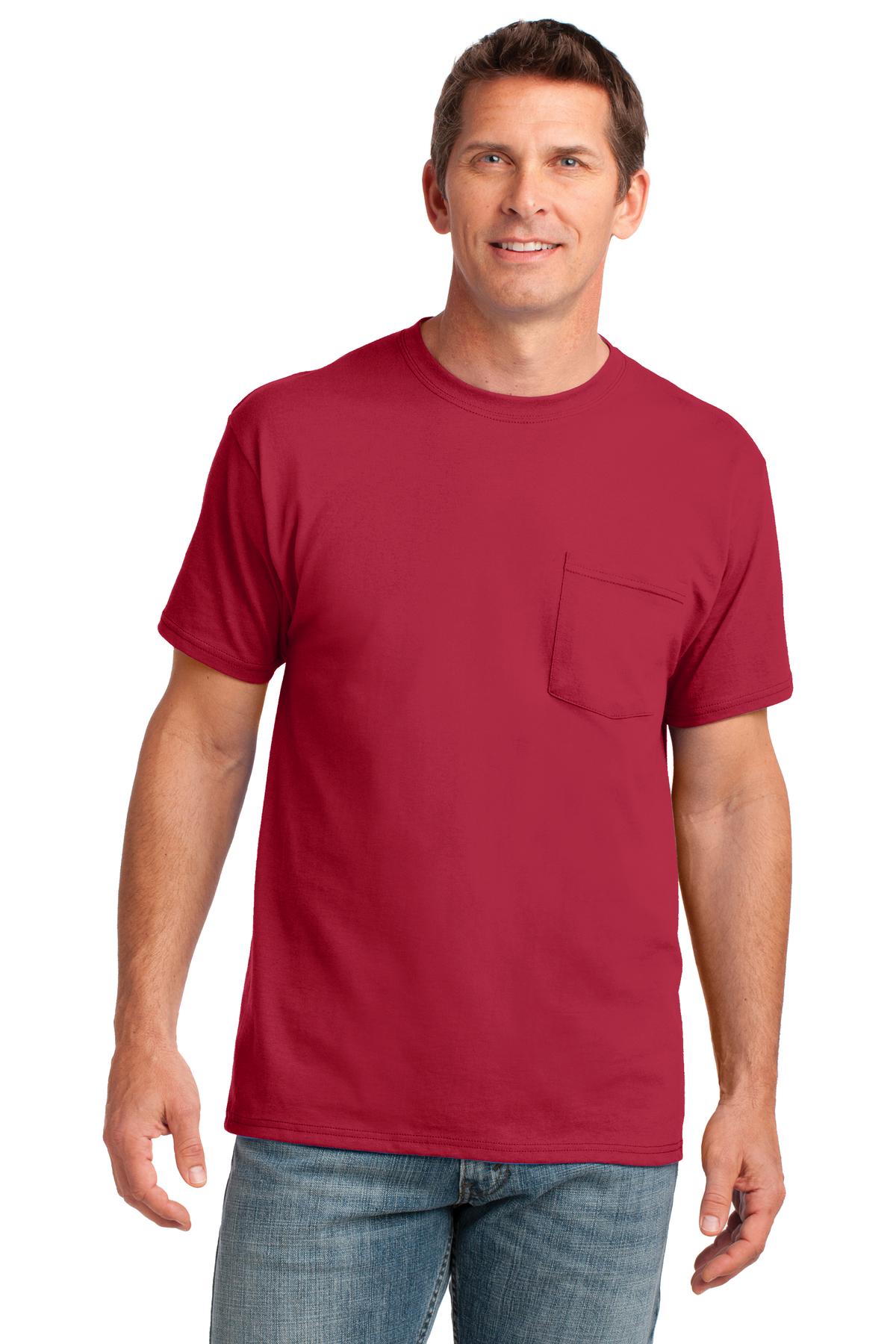 Port & Company- Port & Company® Core Cotton Pocket Tee. PC54P-Medtech- 11