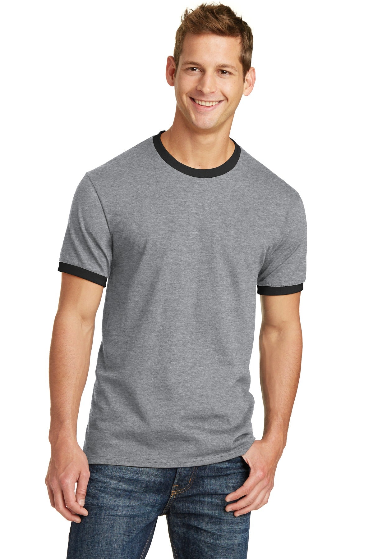 Port & Company- Port & Company® Core Cotton Ringer Tee. PC54R-Medtech- 1