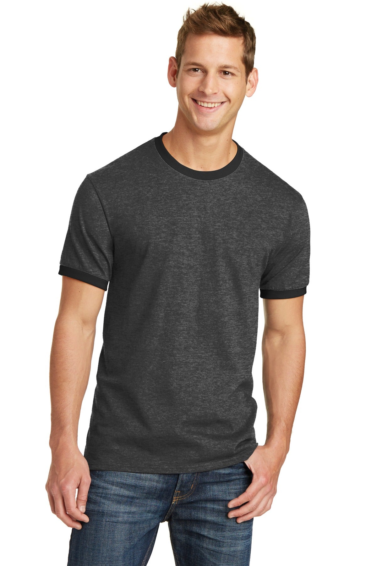 Port & Company- Port & Company® Core Cotton Ringer Tee. PC54R-Medtech- 2