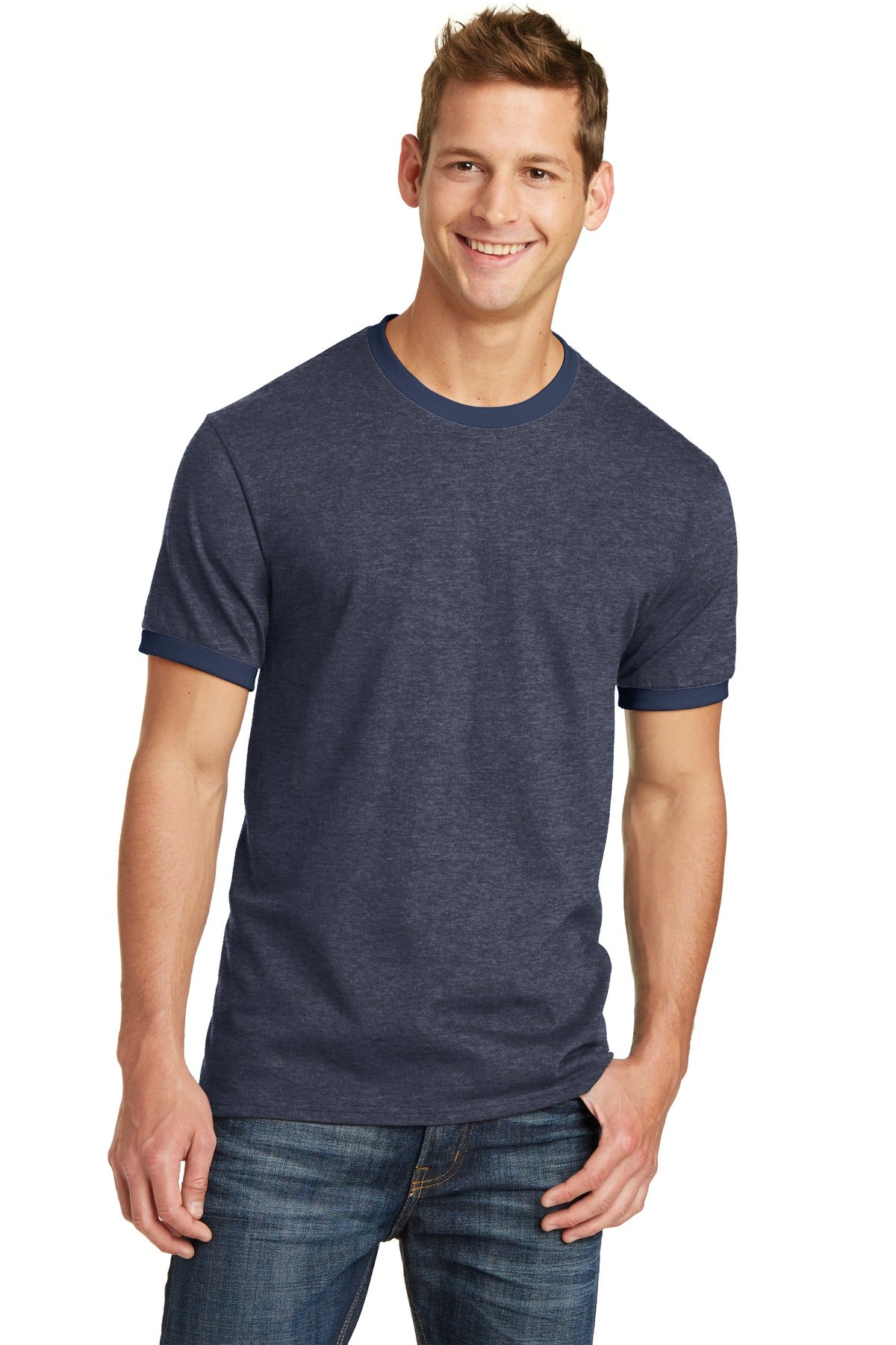 Port & Company- Port & Company® Core Cotton Ringer Tee. PC54R-Medtech- 3