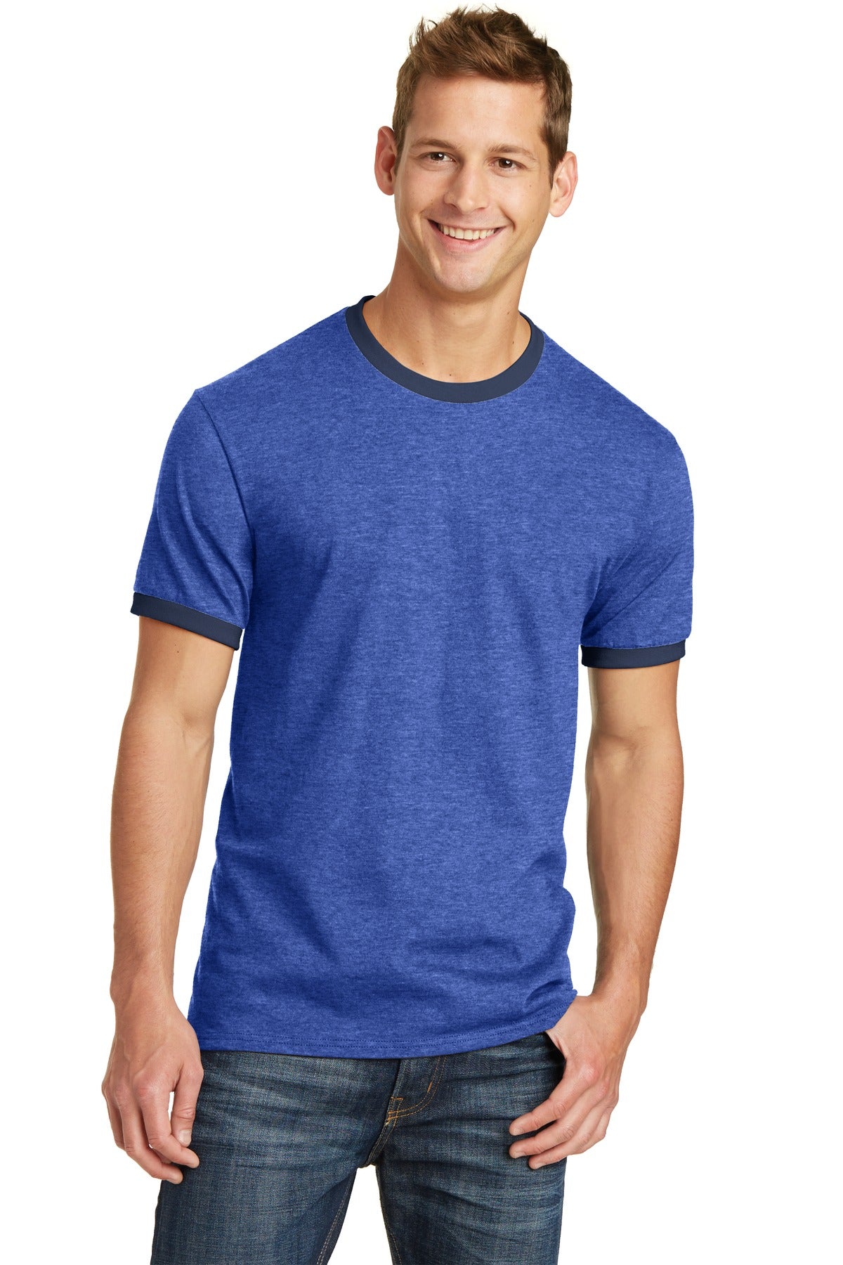 Port & Company- Port & Company® Core Cotton Ringer Tee. PC54R-Medtech- 4