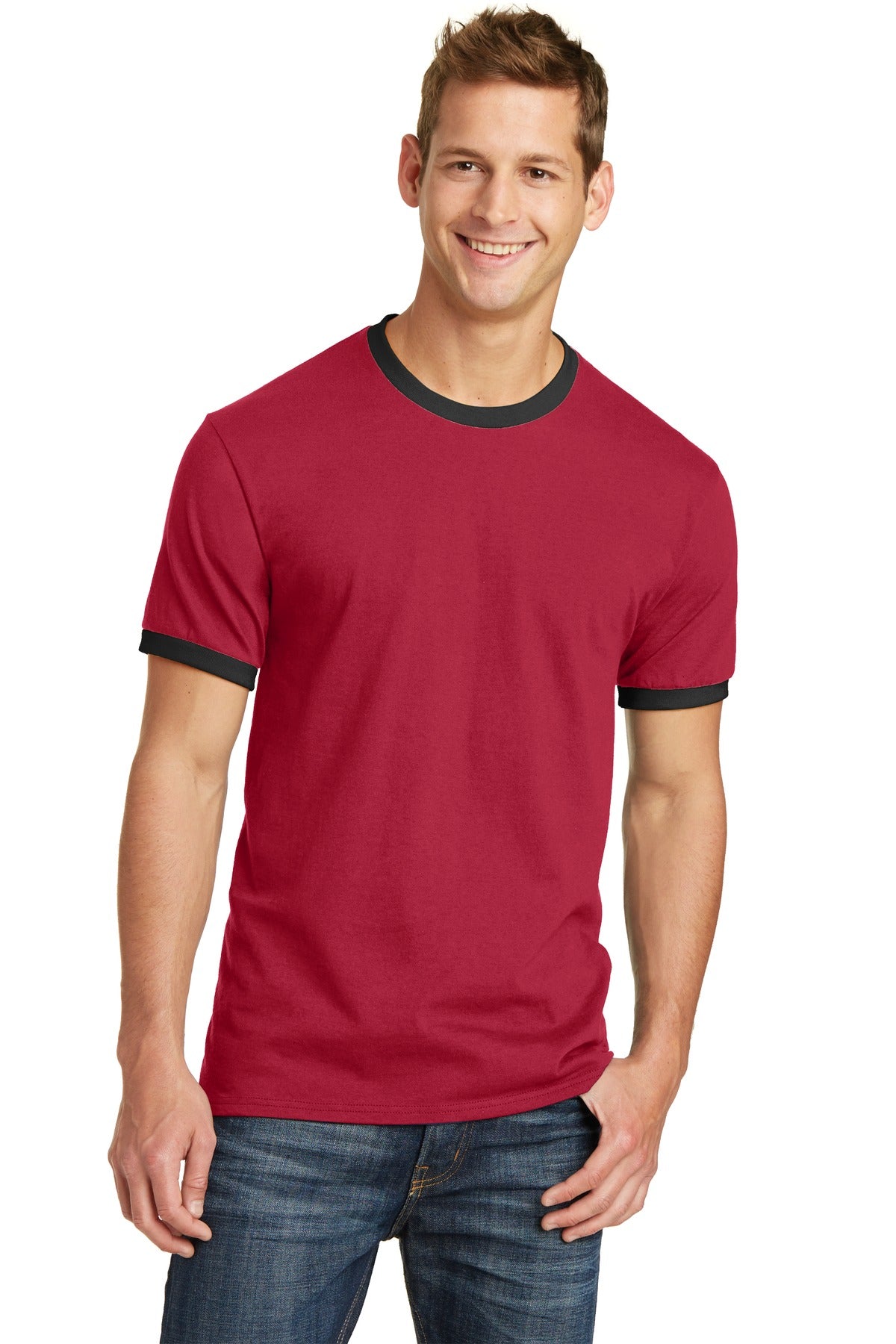 Port & Company- Port & Company® Core Cotton Ringer Tee. PC54R-Medtech- 6