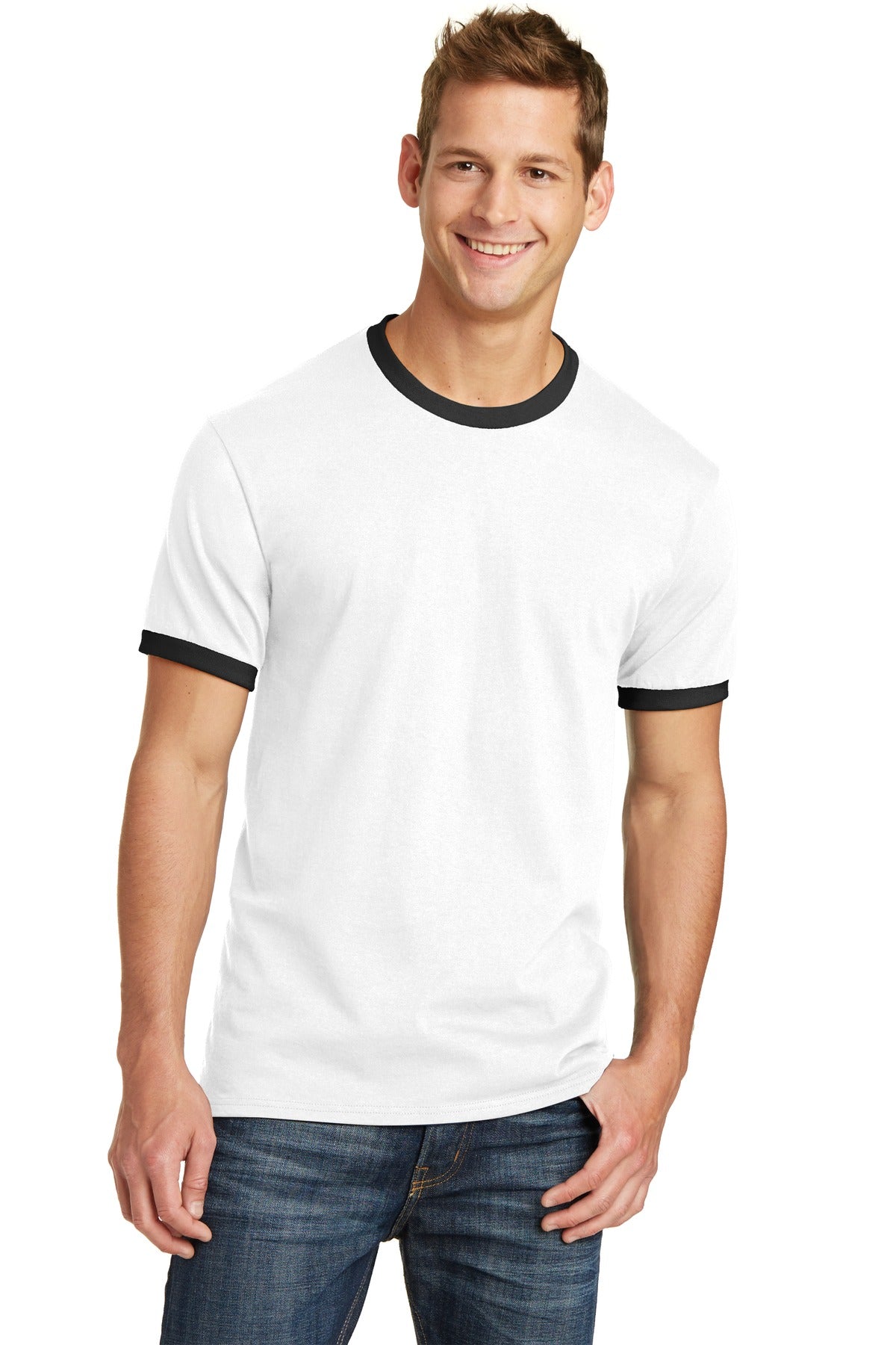 Port & Company- Port & Company® Core Cotton Ringer Tee. PC54R-Medtech- 7