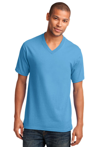 Port & Company- Port & Company® Core Cotton V-Neck Tee. PC54V-Medtech- 1