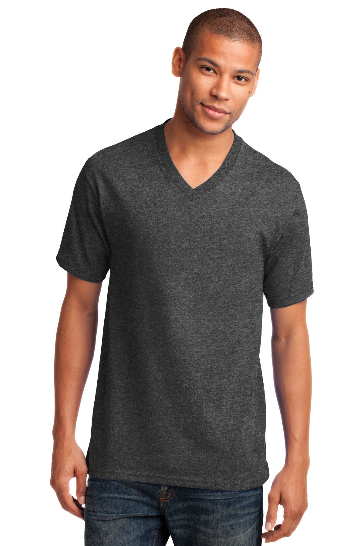 Port & Company- Port & Company® Core Cotton V-Neck Tee. PC54V-Medtech- 4