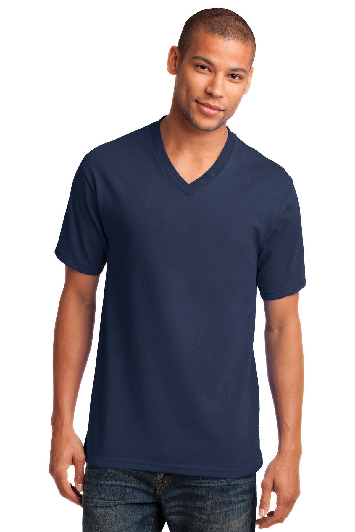 Port & Company- Port & Company® Core Cotton V-Neck Tee. PC54V-Medtech- 6