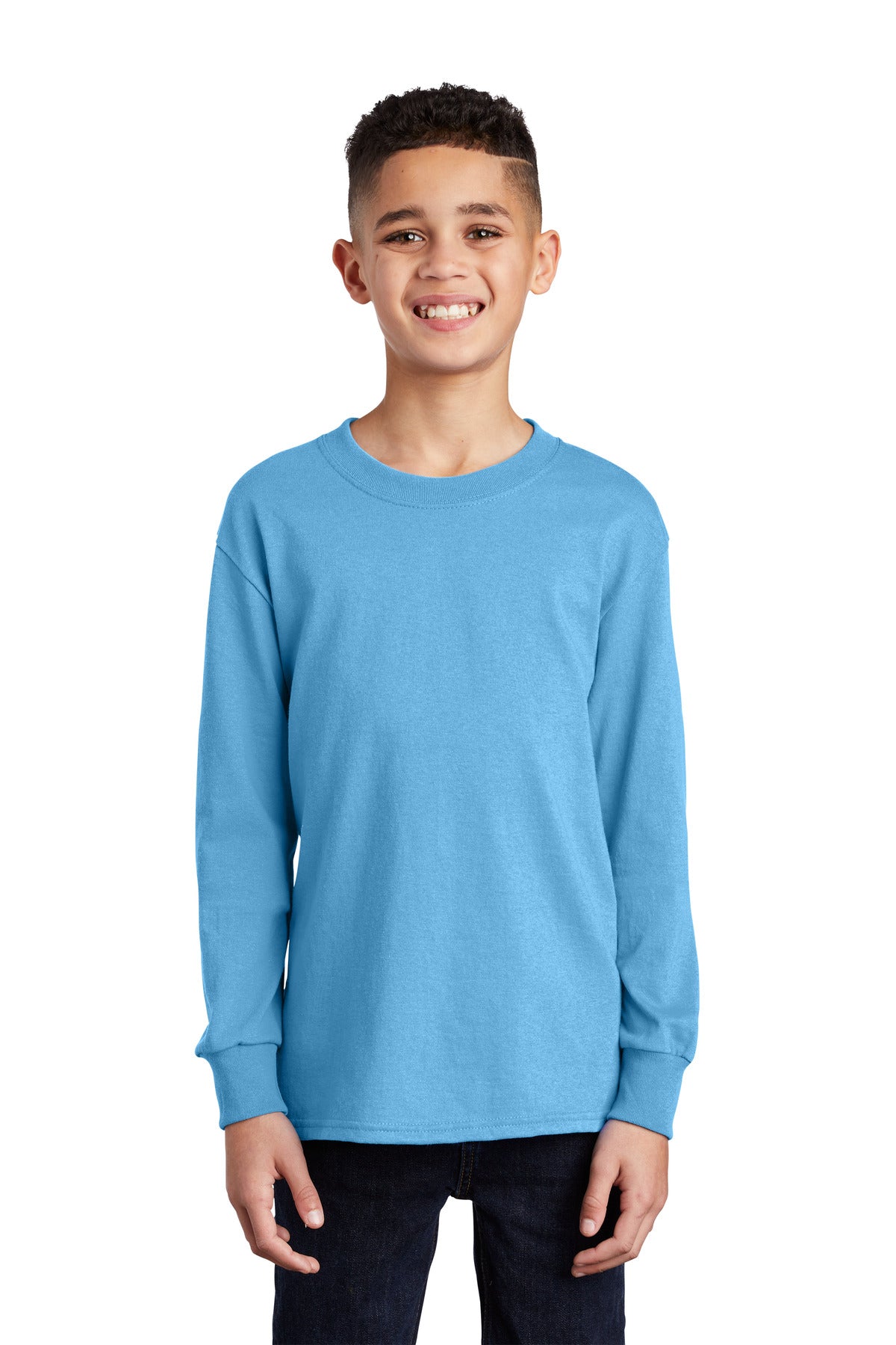 Port & Company- Port & Company® Youth Long Sleeve Core Cotton Tee. PC54YLS-Medtech- 1