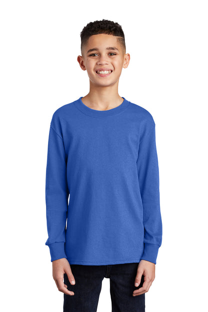 Port & Company- Port & Company® Youth Long Sleeve Core Cotton Tee. PC54YLS-Medtech- 15