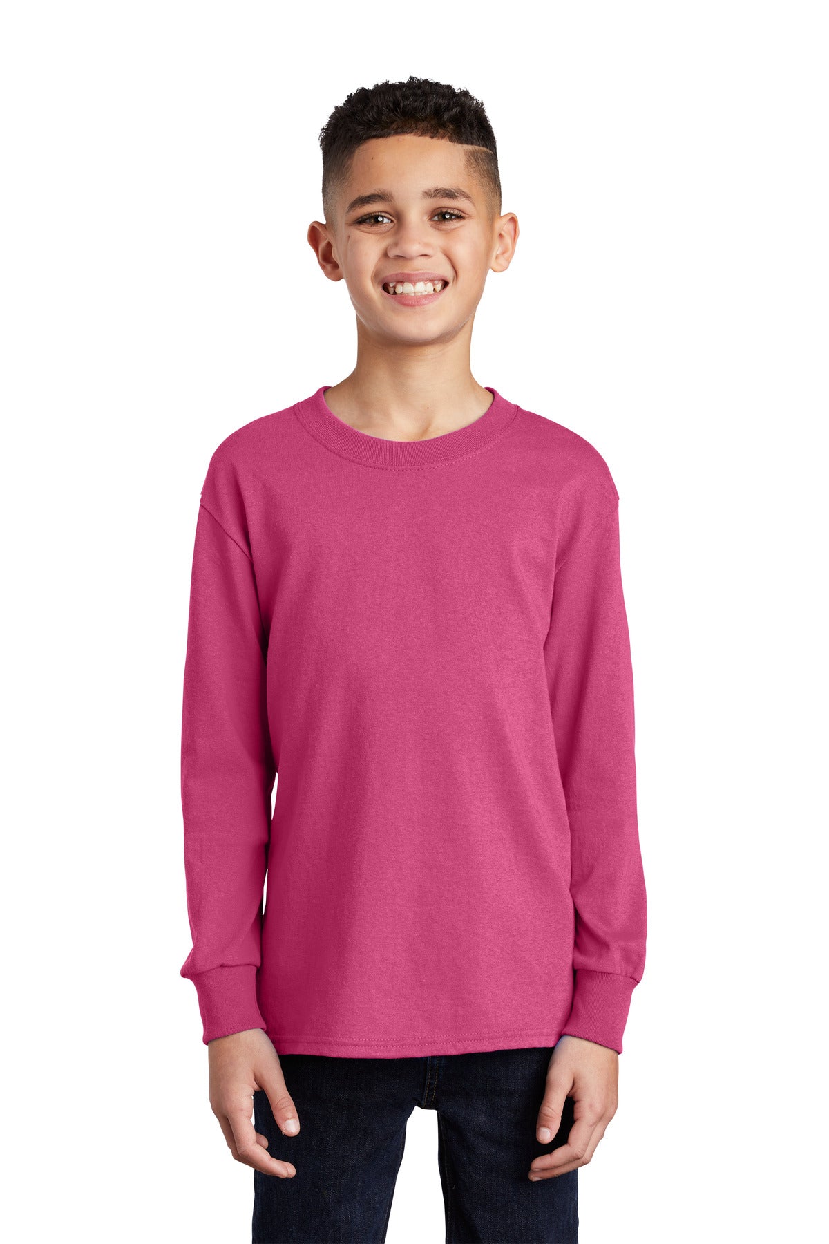 Port & Company- Port & Company® Youth Long Sleeve Core Cotton Tee. PC54YLS-Medtech- 16