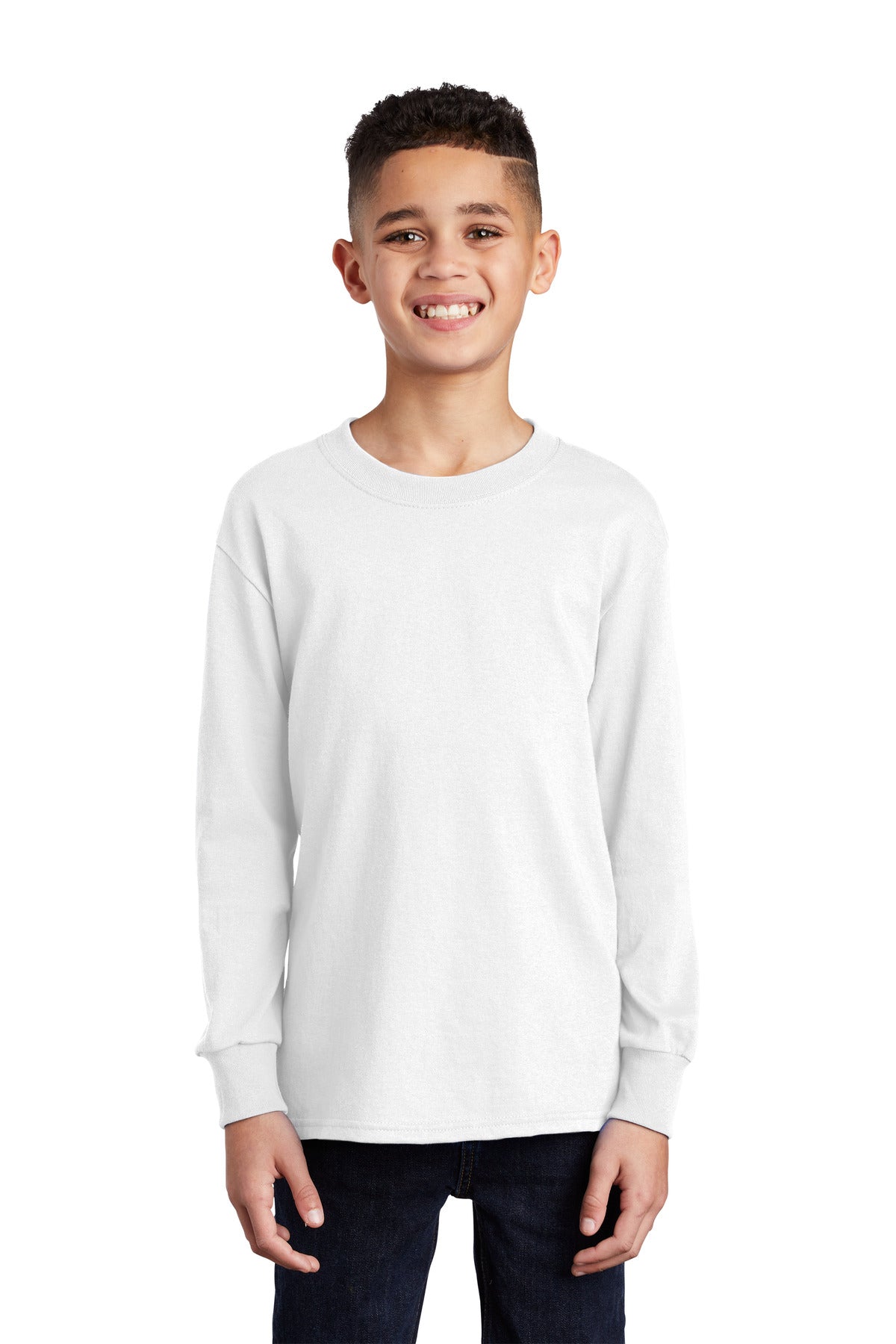 Port & Company- Port & Company® Youth Long Sleeve Core Cotton Tee. PC54YLS-Medtech- 17