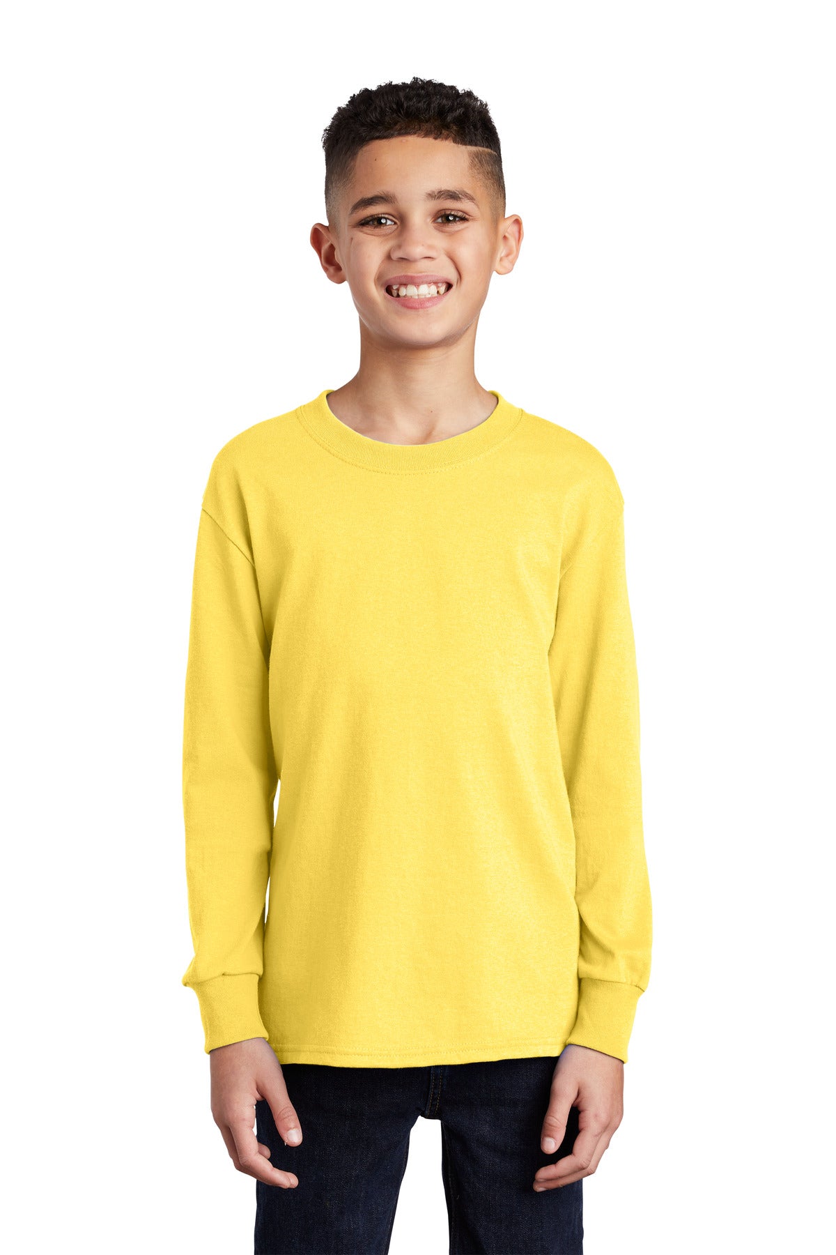 Port & Company- Port & Company® Youth Long Sleeve Core Cotton Tee. PC54YLS-Medtech- 18