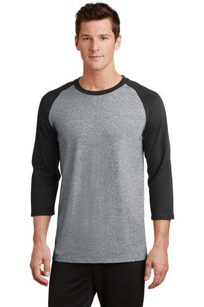 Port & Company- Port & Company® Core Blend 3/4-Sleeve Raglan Tee. PC55RS-Medtech- 1