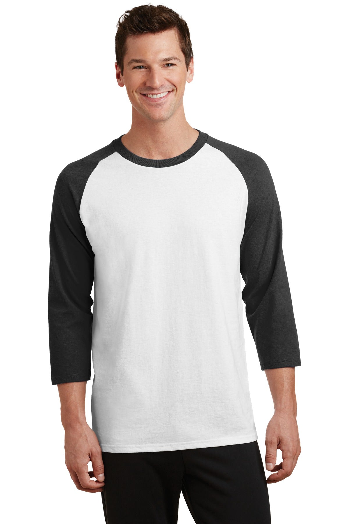 Port & Company- Port & Company® Core Blend 3/4-Sleeve Raglan Tee. PC55RS-Medtech- 3