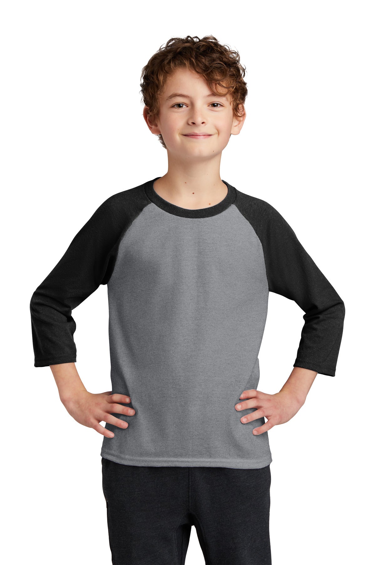 Port & Company- Port & Company® Youth Core Blend 3/4-Sleeve Raglan Tee. PC55YRS-Medtech- 1