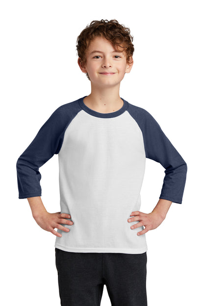 Port & Company- Port & Company® Youth Core Blend 3/4-Sleeve Raglan Tee. PC55YRS-Medtech- 4