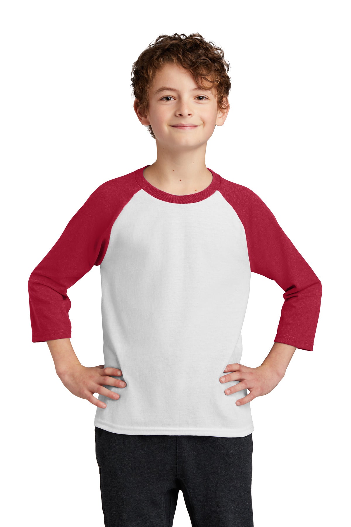 Port & Company- Port & Company® Youth Core Blend 3/4-Sleeve Raglan Tee. PC55YRS-Medtech- 5