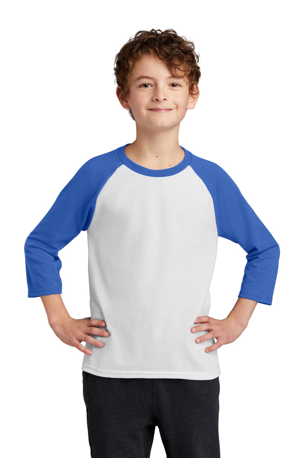 Port & Company- Port & Company® Youth Core Blend 3/4-Sleeve Raglan Tee. PC55YRS-Medtech- 6