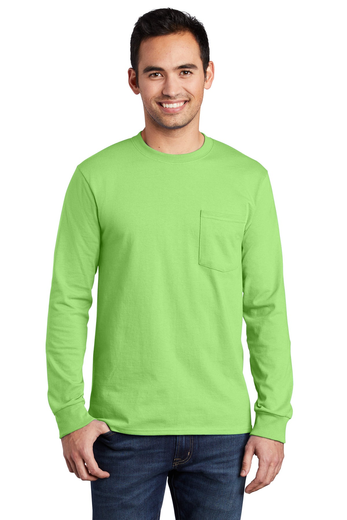 Port & Company- Port & Company® Tall Long Sleeve Essential Pocket Tee. PC61LSPT-Medtech- 5