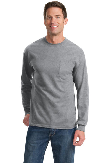 Port & Company- Port & Company® - Long Sleeve Essential Pocket Tee. PC61LSP-Medtech- 2