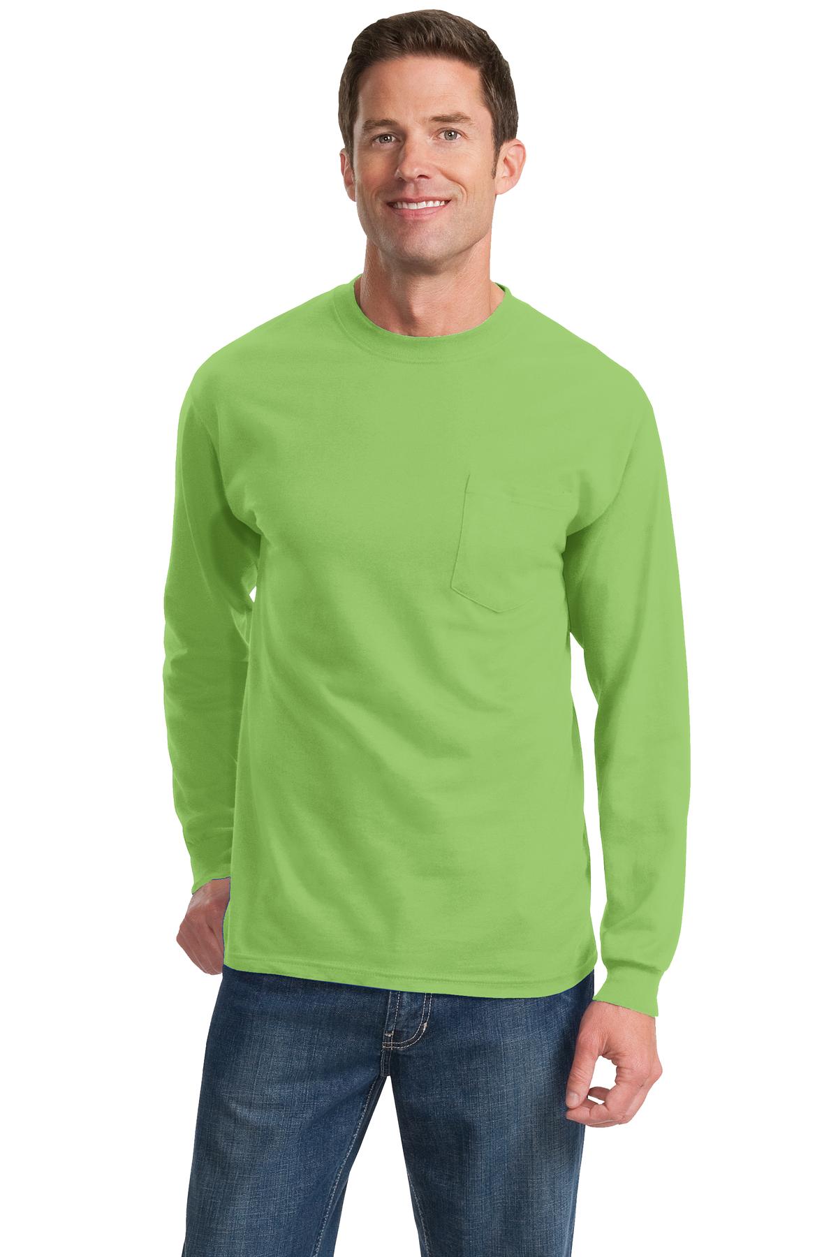 Port & Company- Port & Company® - Long Sleeve Essential Pocket Tee. PC61LSP-Medtech- 5