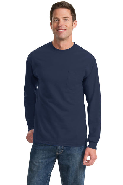 Port & Company- Port & Company® - Long Sleeve Essential Pocket Tee. PC61LSP-Medtech- 6