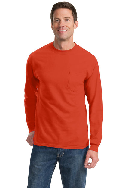 Port & Company- Port & Company® - Long Sleeve Essential Pocket Tee. PC61LSP-Medtech- 7