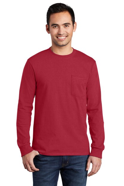 Port & Company- Port & Company® - Long Sleeve Essential Pocket Tee. PC61LSP-Medtech- 8