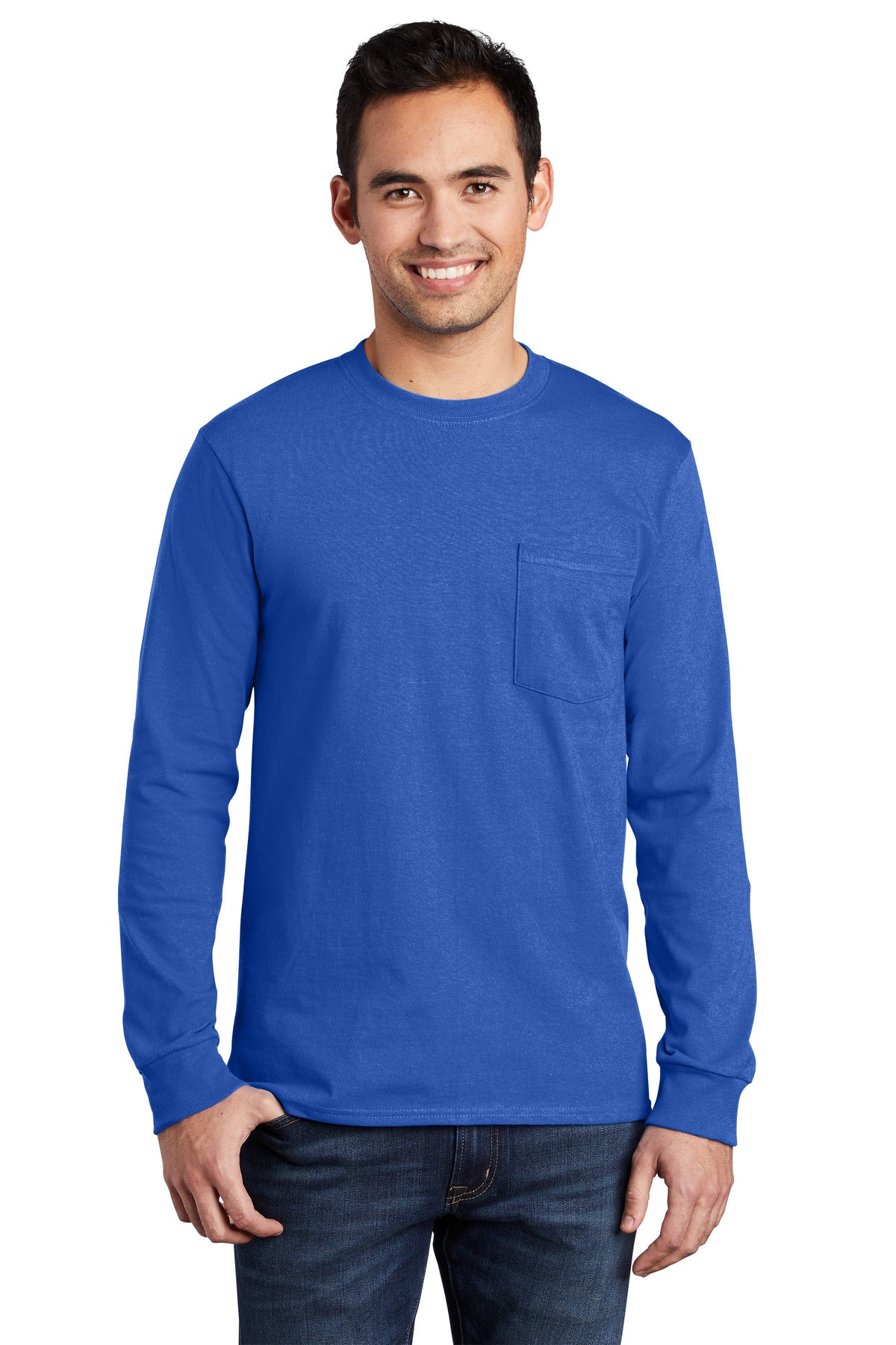 Port & Company- Port & Company® - Long Sleeve Essential Pocket Tee. PC61LSP-Medtech- 9