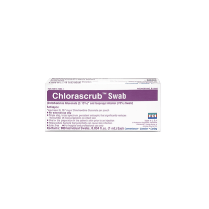 PDI Chlorascrub® 1mL Swab Prep Pads BX/100