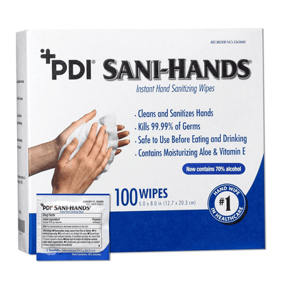 PDI® Sani Hands® ALC Hand Wipes BX/100