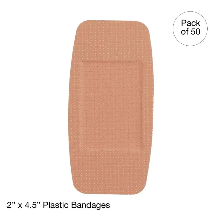 Plastic Bandages, 2" x 4.5", Extra Large Case of 1200