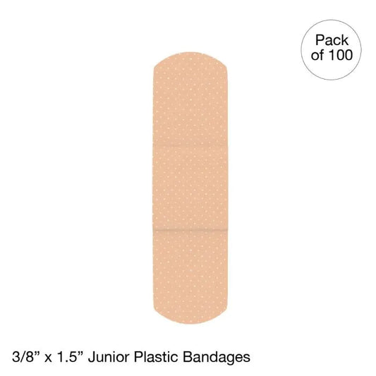 Plastic Bandages, 3/8" x 1.5" Junior Case of 3600