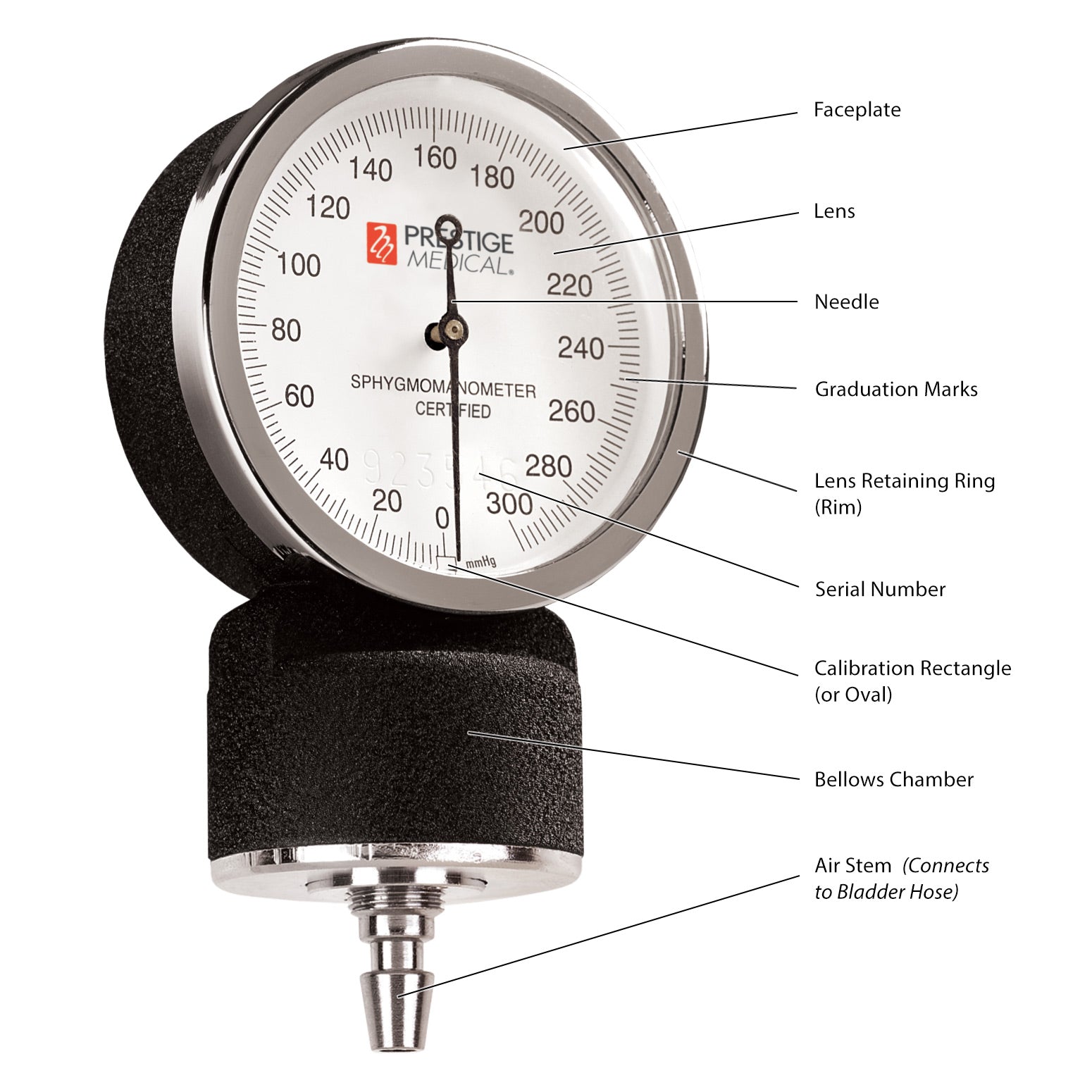 Premium Large Adult Aneroid Sphygmomanometer