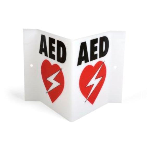 Projection Style AED Wall Sign, New