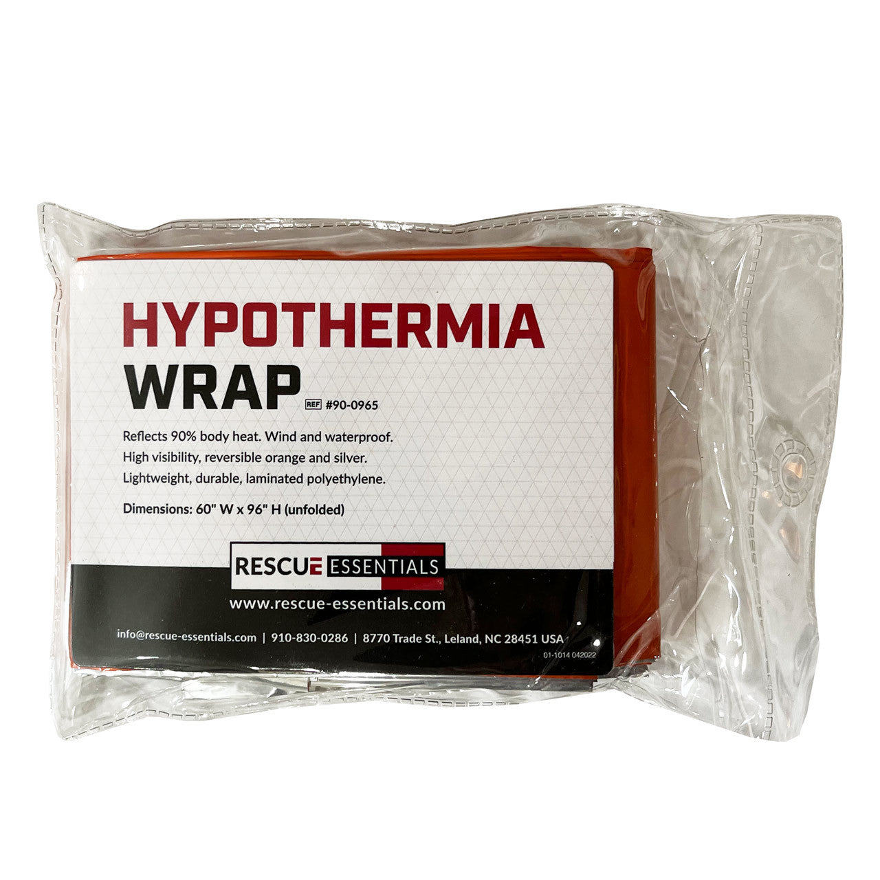 RE Hypothermia Wrap - Orange 60 x 96