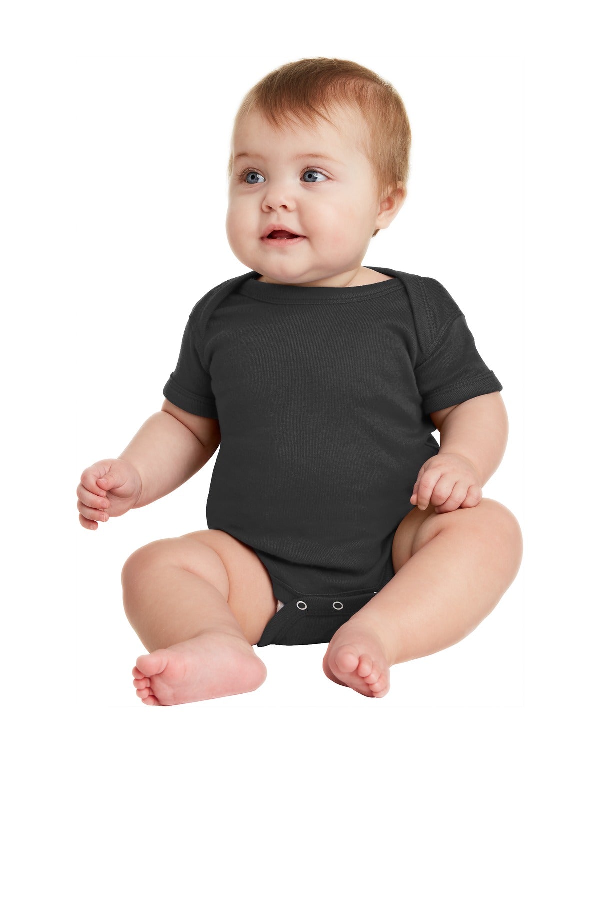 Rabbit Skins- Rabbit Skins™ Infant Short Sleeve Baby Rib Bodysuit. RS4400-Medtech- 2