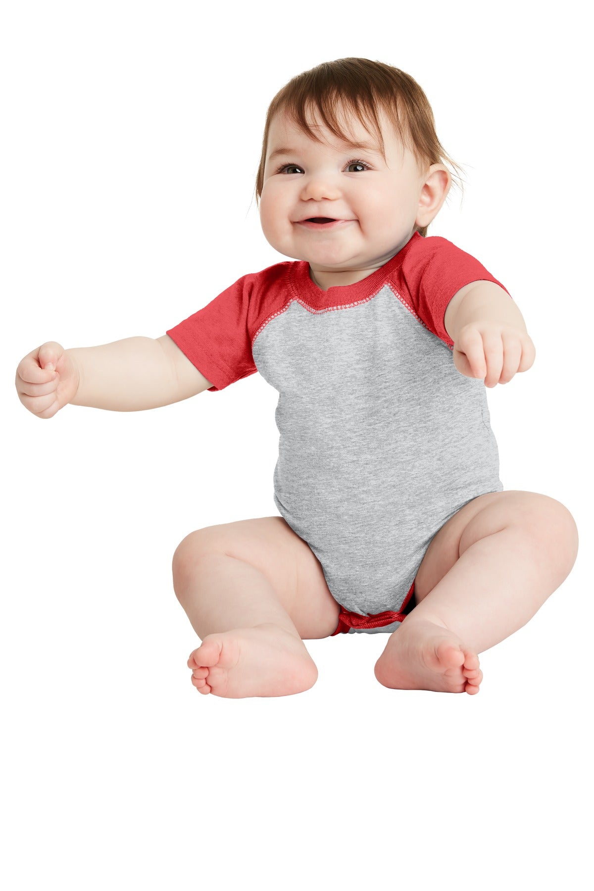 Rabbit Skins- Rabbit Skins™ Infant Baseball Fine Jersey Bodysuit. RS4430-Medtech- 2