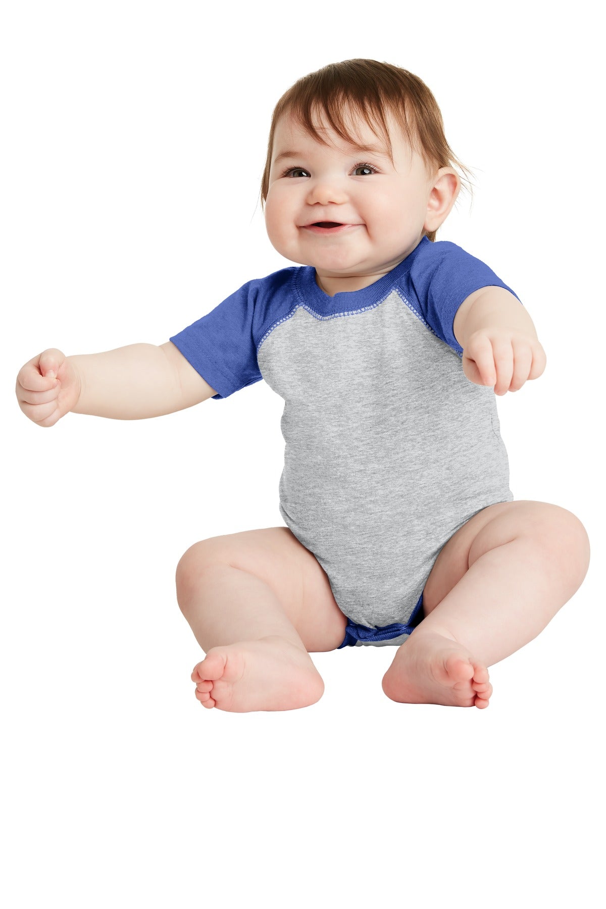 Rabbit Skins- Rabbit Skins™ Infant Baseball Fine Jersey Bodysuit. RS4430-Medtech- 3